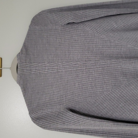 Athleta Women Solstice Wrap Cardigan XXS Gray Merino Wool Blend Balletcore Yoga - Picture 7 of 14